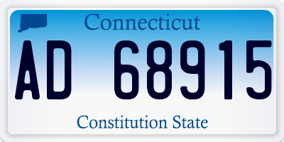 CT license plate AD68915
