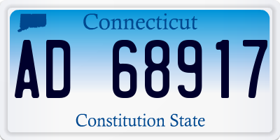 CT license plate AD68917