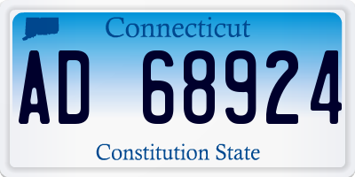 CT license plate AD68924