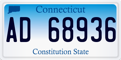 CT license plate AD68936