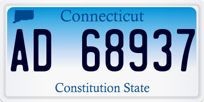 CT license plate AD68937