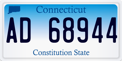 CT license plate AD68944