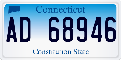 CT license plate AD68946