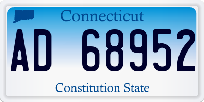 CT license plate AD68952