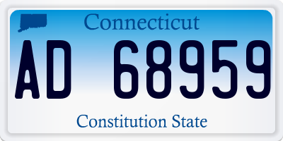 CT license plate AD68959