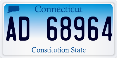 CT license plate AD68964