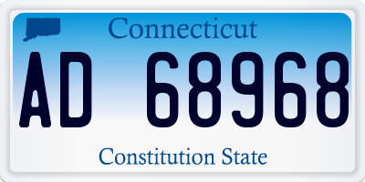 CT license plate AD68968