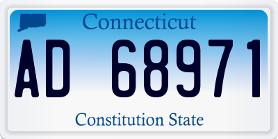 CT license plate AD68971