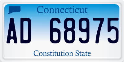 CT license plate AD68975