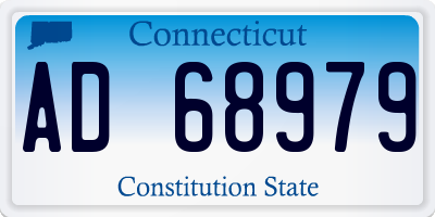 CT license plate AD68979