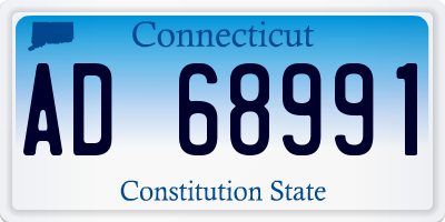 CT license plate AD68991