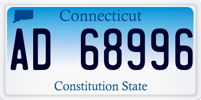 CT license plate AD68996