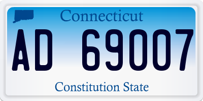 CT license plate AD69007