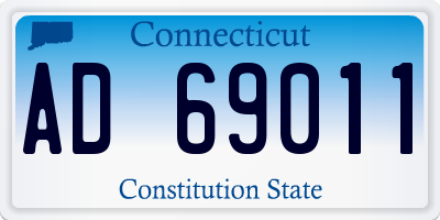 CT license plate AD69011
