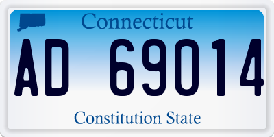 CT license plate AD69014