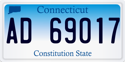 CT license plate AD69017