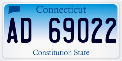 CT license plate AD69022