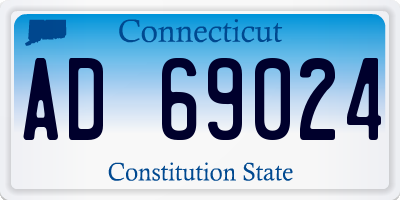 CT license plate AD69024