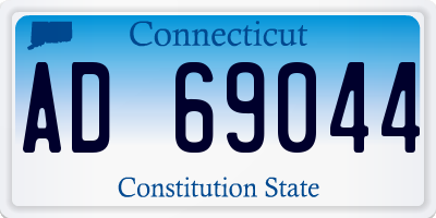 CT license plate AD69044