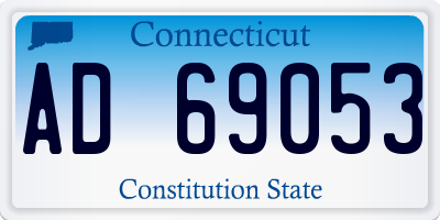 CT license plate AD69053