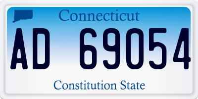 CT license plate AD69054
