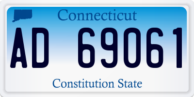 CT license plate AD69061