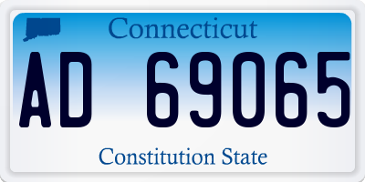 CT license plate AD69065