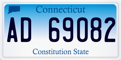 CT license plate AD69082