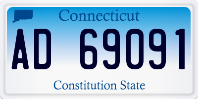CT license plate AD69091