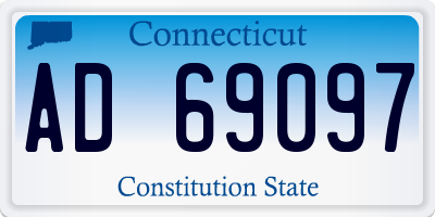 CT license plate AD69097