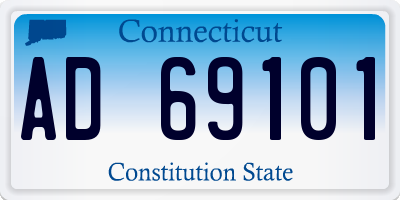 CT license plate AD69101