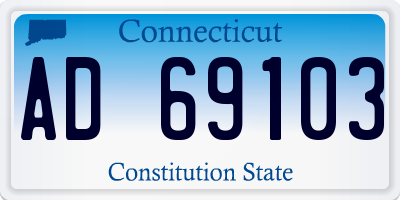 CT license plate AD69103