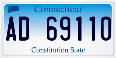 CT license plate AD69110