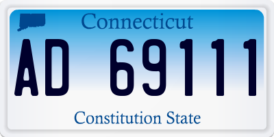 CT license plate AD69111