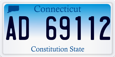 CT license plate AD69112