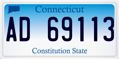 CT license plate AD69113