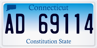 CT license plate AD69114