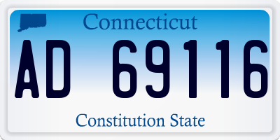 CT license plate AD69116