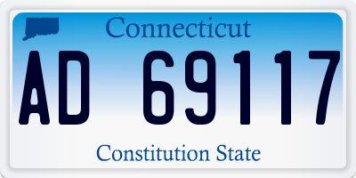 CT license plate AD69117