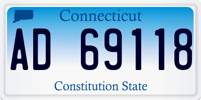 CT license plate AD69118