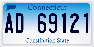CT license plate AD69121