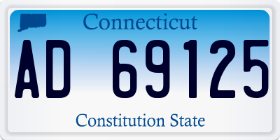 CT license plate AD69125