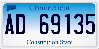CT license plate AD69135