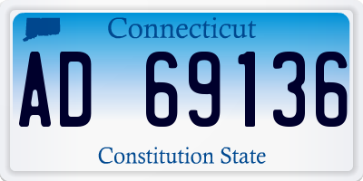 CT license plate AD69136