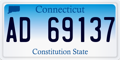 CT license plate AD69137