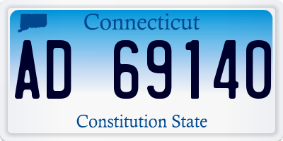 CT license plate AD69140