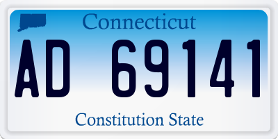 CT license plate AD69141