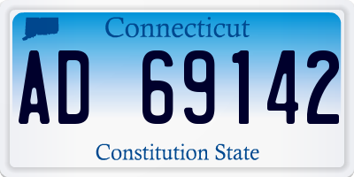 CT license plate AD69142