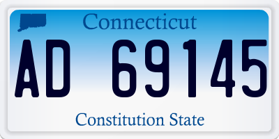 CT license plate AD69145