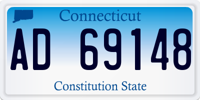 CT license plate AD69148